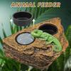 Magnetic Reptile Feeder Ledge Reptile Food Water Dish With 4 Bowl Gecko Lizards Tree Frogs Chameleons Tank Feeder Ledge