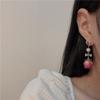 Vintage Eternal Flower Earrings Rose Real Flower Earrings Dried Flower Pendant Earrings  Lady/Gifts