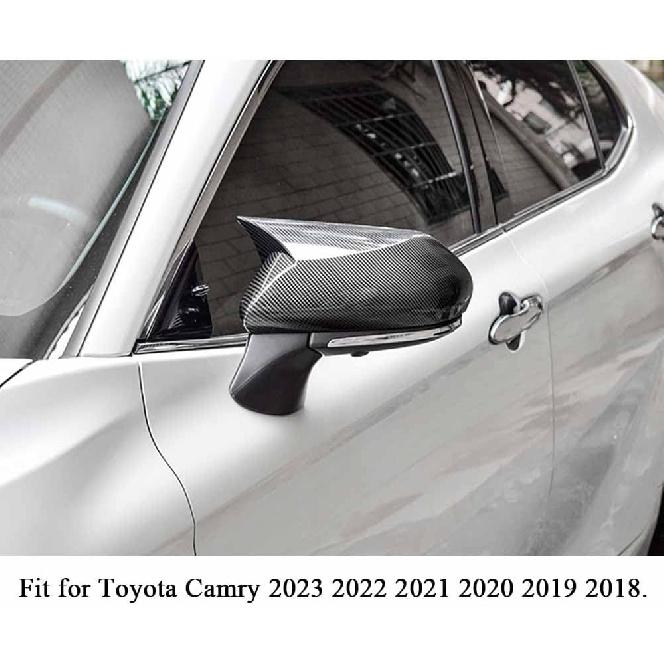 Rifoda Door Side Mirror Cover for Toyota Camry 2018 2019 2020 2021 2022 2023 2024 2025 2026 Horn Side Rearview Mirror Cover Accessories Decoration