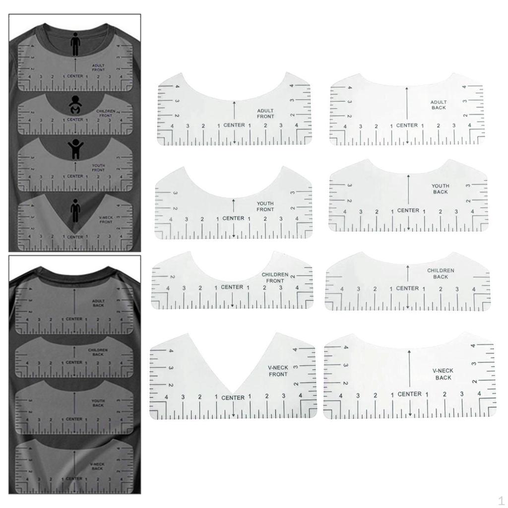 T Shirt Ruler Guide Set for Vinyl Design Placement