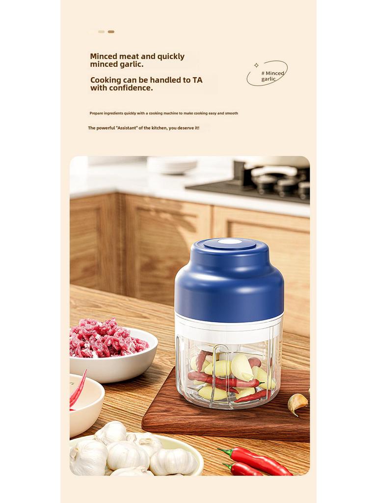 Wireless Electric Garlic Masher & Peeler – Mini Automatic Stirring & Crushing Kitchen Tool