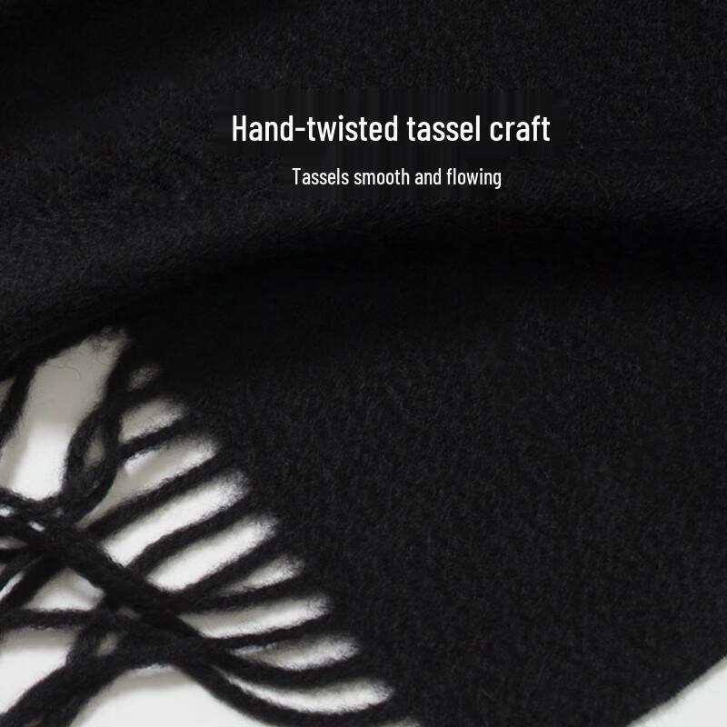 Hengyuanxiang Men's Solid Cashmere Blend Scarf