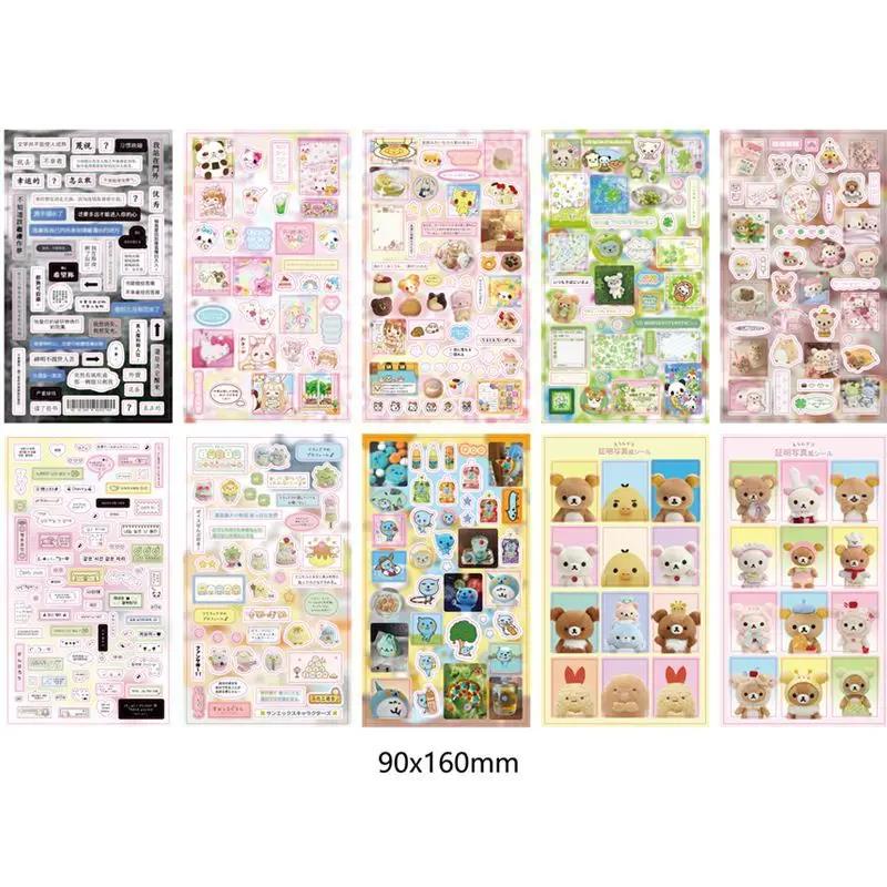 10pcs Set Y2K Random Cute Glitter Laser Sticker for Phone Camera Luggage Journal Sticker Kawaii Decoration Sticker Gift 6