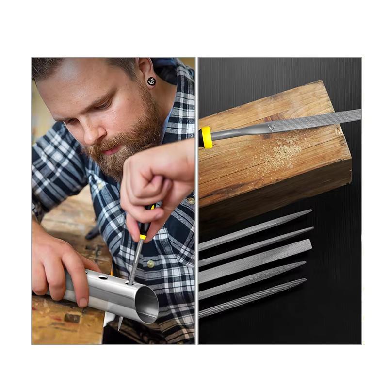 Premium Needle File Set Precision Round Half Round Flat Square Triangle Hand Files for Woodwork Tools Metal File Wood Carving