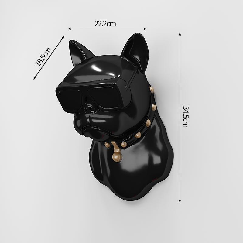 Wall mounted decor Creative Fighting Dog Head Wall Pendant Bar coffee shop restaurant background wall decor ornament sculpture