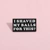 Black Fashionable Enamel Brooch Featuring Distinctive Lettering And Cartoon Characters For Genders All
