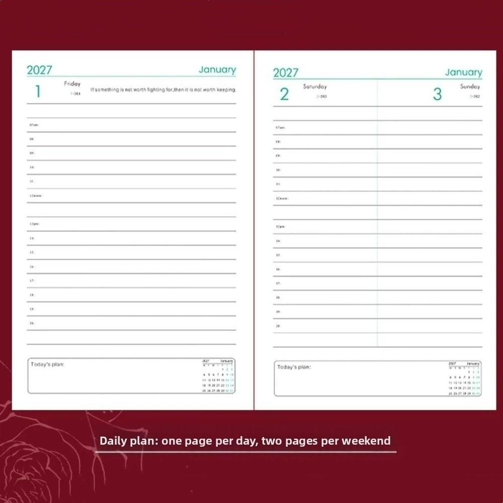 A5 2027 Schedule Book Convenient Time Management Planner Stationery Supplies