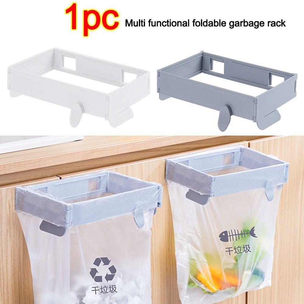 Hanging Trash Bag Holder Foldable Plastic Bag Rack New Folding Trash Can