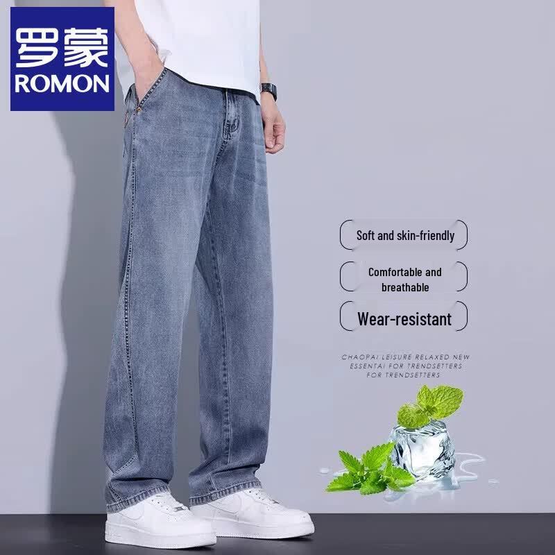 Romon Men s Summer Casual Straight-Leg Jeans 29