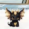 Surface Acrylic Flat Black Dragon Pendant With Cartoon Style For Gift Use