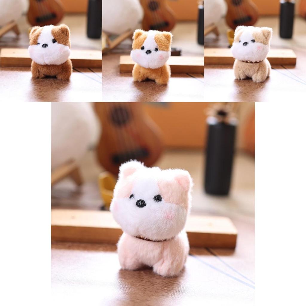 Mini Dog Plush Keychain Super Soft Stuffed Animal Backpack Decor Gift For Teens