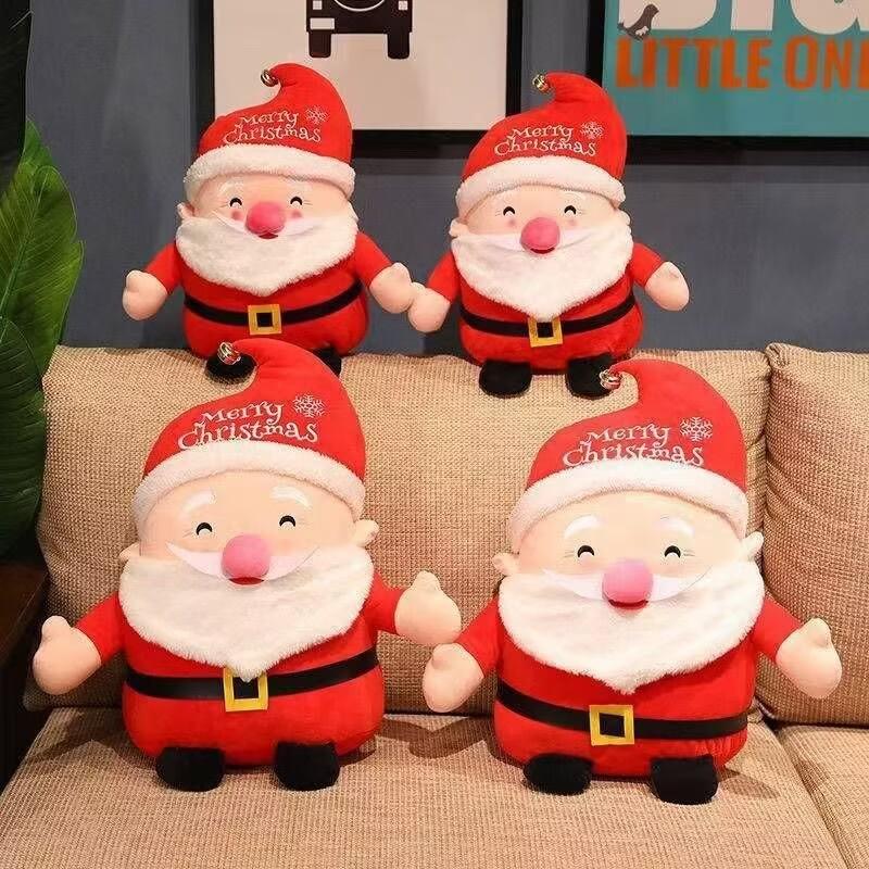 Christmas Santa Plush Toy Cartoon Pillow Gift For Kids Holiday Decor