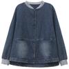 Denim Jacket Women's Short Spring and Autumn Thin Loose Plus Size Baseball Uniform Casual Clothes
