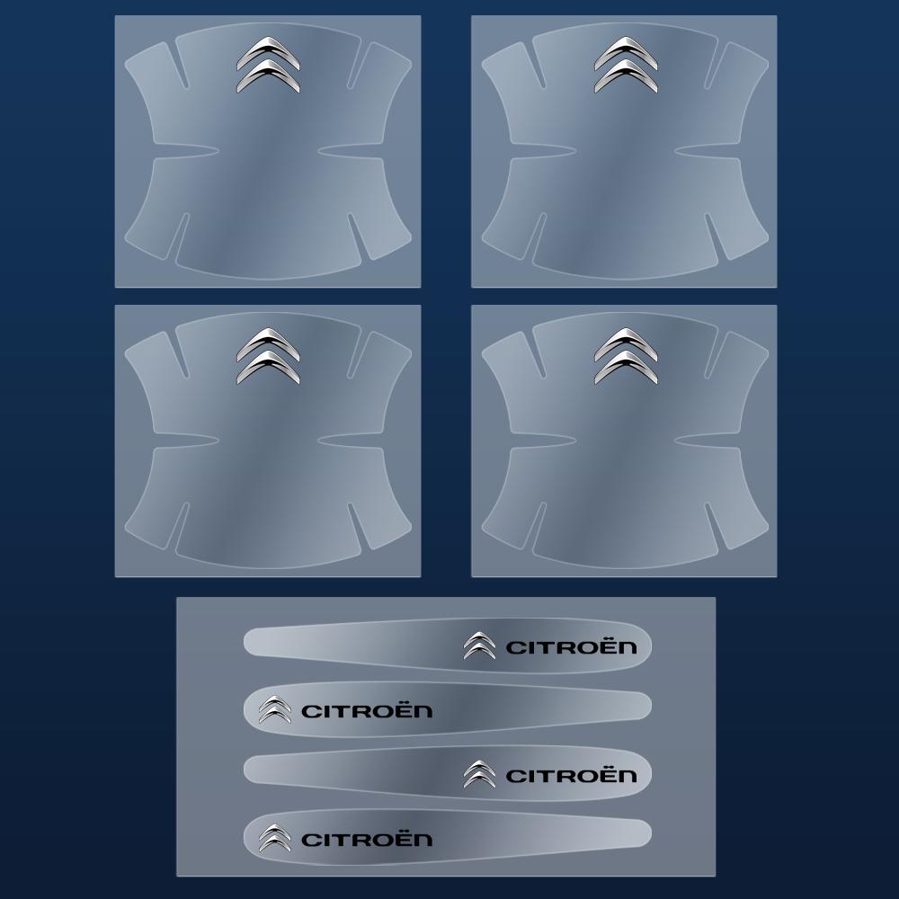 4/8pcs Car Door Handle Wrist Transparent Protective Film Anti-scratch Sticker For Citroen C1 C2 C3 C4 Picasso C4L C5 C-ELYSEE