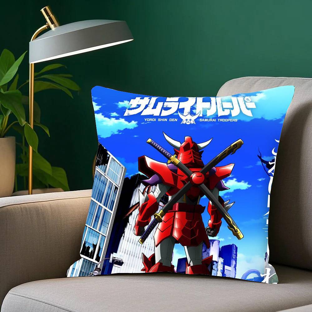Anime R-Ronin Warriors Pillow Case Home Decor Throw For Sofa Bed Car Room Decor Gift Idea