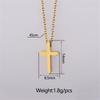 Religious Fashion Female Cross Necklace For Women Gold Silver Color Stainless Steel Small Cross Pendant Jewelry Gift