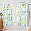 2pcs,2D Plane Printing Popular Curtains Colorful Concentric Circles Polyester Fabric (without Rod) Room Decor Ldeal for Room,