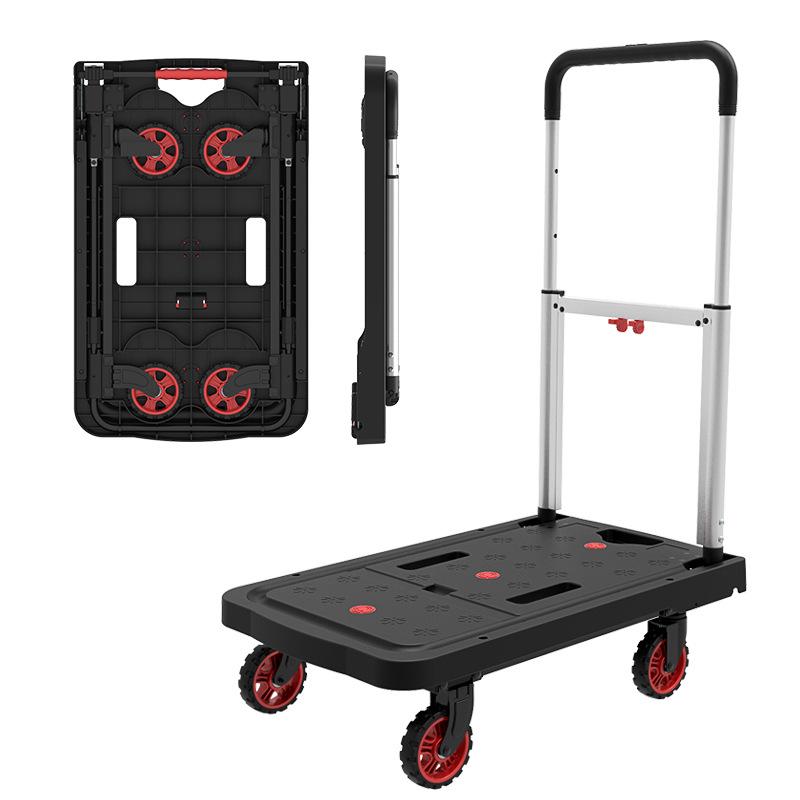 Binniu Folding Lightweight Flat Cart Hand Truck - Portable Silent Dolly for Household Use