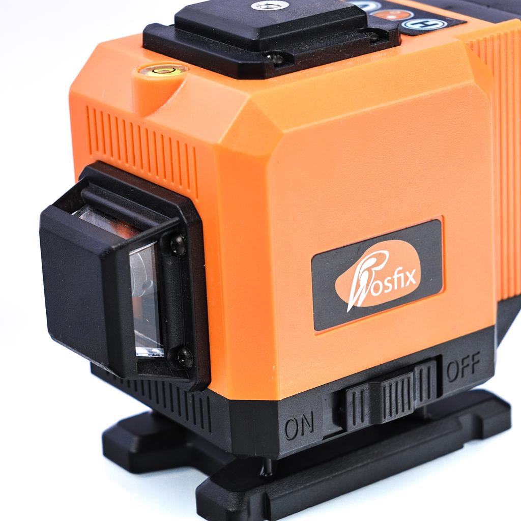 Rosfix Poziomica Laserowa Orange Tiger ROT12L – 12 Linii Laserowych | Samopoziomowanie | Statyw 43-120 Cm Z Pokrowcem