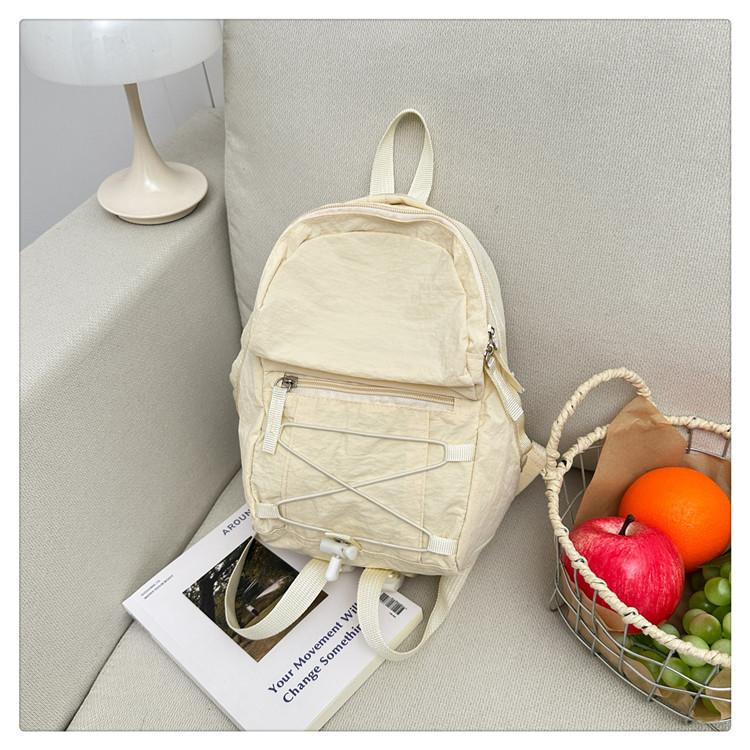 Schoolbag Outdoor Leisure Color Contrast Tide Brand Backpack Lightweight Travel Drawstring Storage Backpack Going Out Cycling Sports Mountaineering
