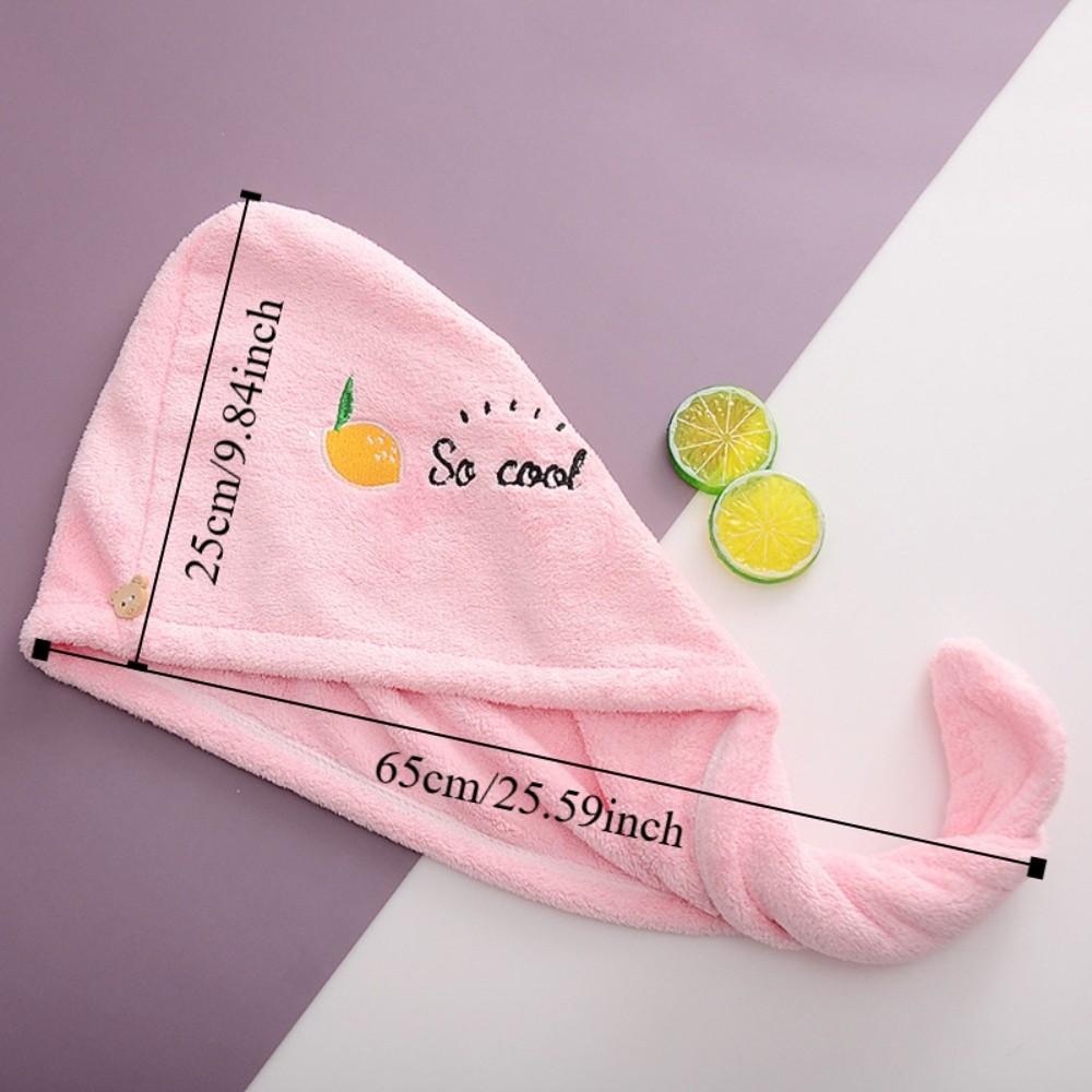 Soft Bathroom Women Head Towels Embroidery Style Hair Dry Wrap Bonnets Birthday Gift