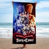 Anime B-Black Hot C-Clover Microfiber Printed Beach Towel Mountain Climbing Yoga Beach Swimming Running Absorbent Soft Towel