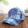 Fashion Hat hats, European and American style handmade diamond-studded ripped denim baseball hats, trendy women's rhinestone sunshade baseball