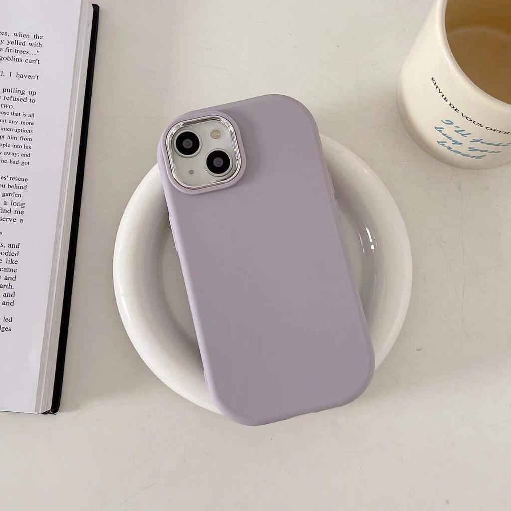 Solid Color Fat Dundo Is Suitable for IPhone15 Simple 16promax Mobile Phone Case 14/13pro Anti-fall 12 Electroplating