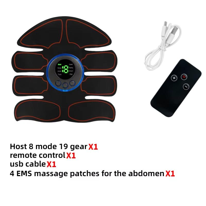 Estimulador Muscular Elétrico Ems Sem Fio Treinador de Glúteos Quadril Abdominal Estimulador de Abdômen Fitness Emagrecimento Corporal Massageador