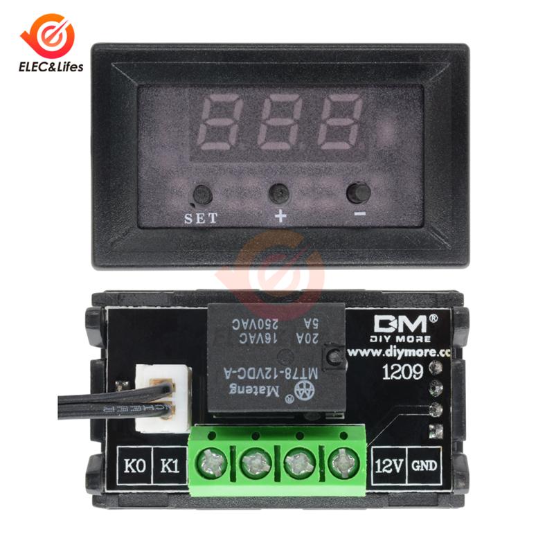 12V W1209 W1209WK Digital Thermostat Temperature Controller Regulator Thermoregulator Incubator Meter DC NTC Thermistor Sensor