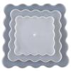 Three-layer Round Epoxy Resin Mold Fruit Plate Stand with Silicone and Zinc Alloy Components