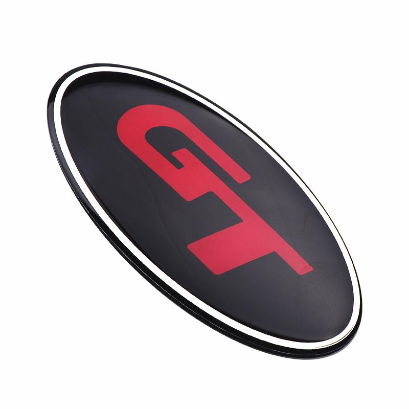 8.5*4.3cm Aluminium Emblem Decal Car Steering Wheel Center Badge Sticker For KIA K2 K3 K5 KX5 GT Rio Optima Sorento Accessories
