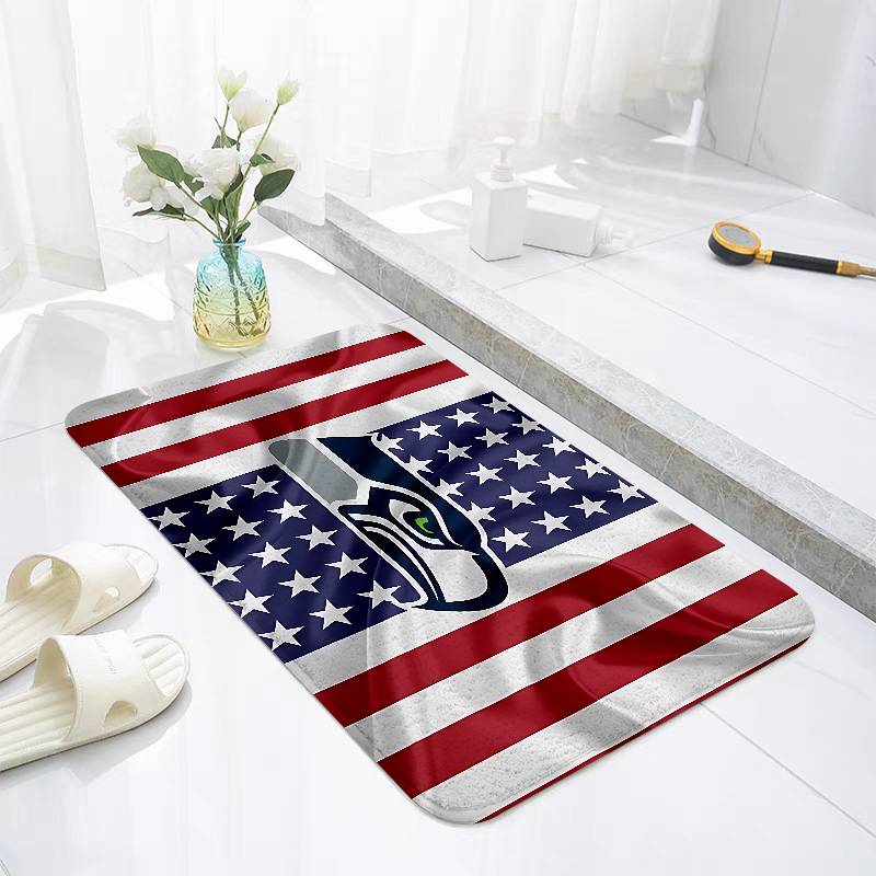 S-Seattle Seahawks Floor Mats Home Laundry Rug Carpet For Living Room Decor Lounge Area Anti-slip Foot Mat Entrance Doormat