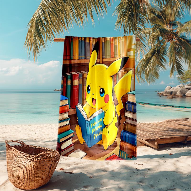Pokémon beach towel Outdoor camping Beach towel for vacation swim Outdoor pool Absorbent bath towel