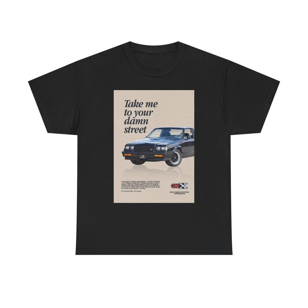 Black Grand National Graphic T Shirt Muscle Car Poster Unisex Heavy Cotton Tee Unisex T-Shirt