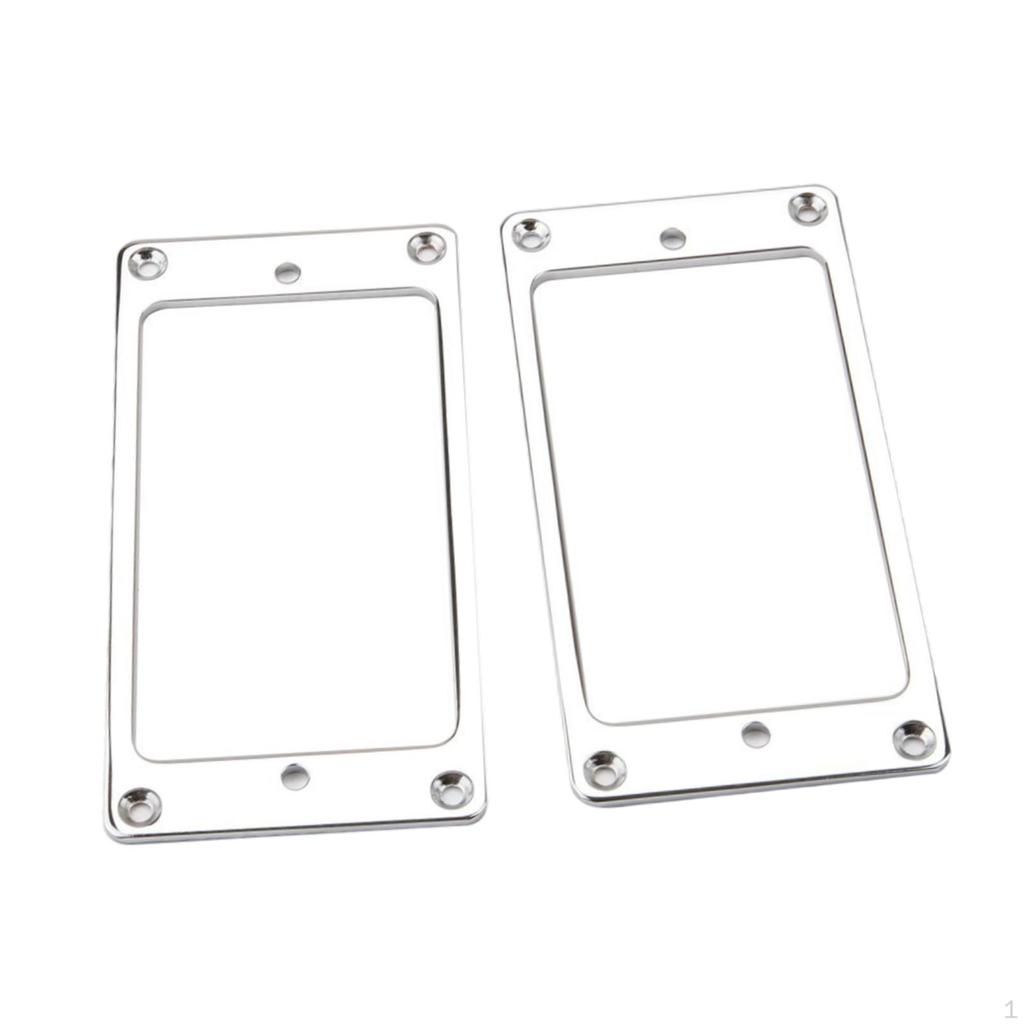 2 Pack Brass Guitar Pickup Mounting Frame for Electric Parts