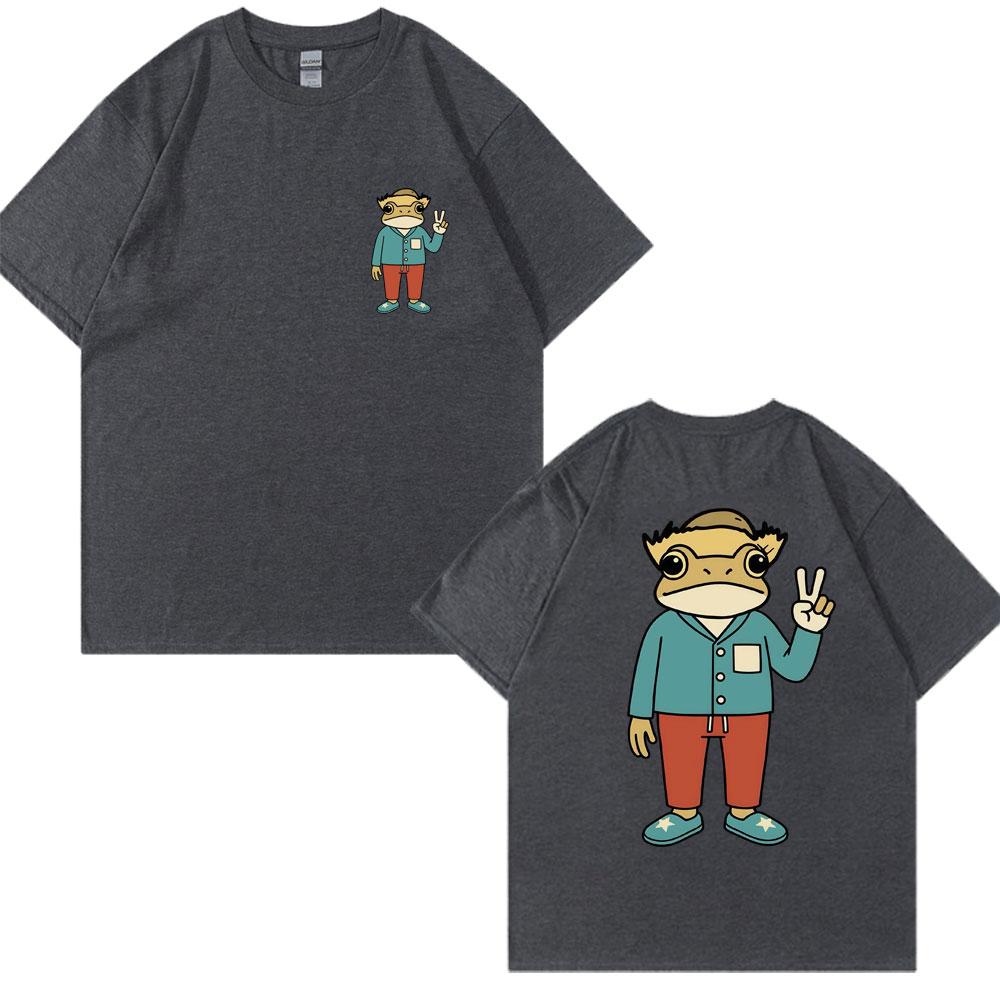 Rapper Bad Bunny Debi Tirar Mas Fotos DTMF T-shirt Cartoon Frog Classic Fashion Men Women T Shirt Cotton Oversized T Shirts