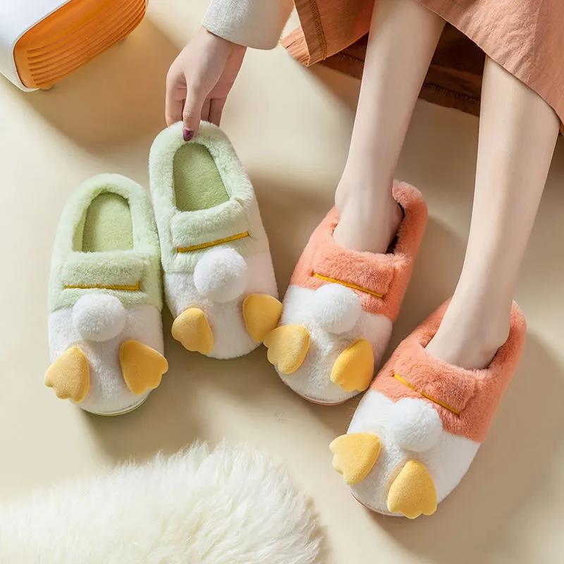 Frauen Winter dick besohlte warme Hausschuhe süße Cartoon rutschfeste Innen Schlafzimmer Hausschuhe