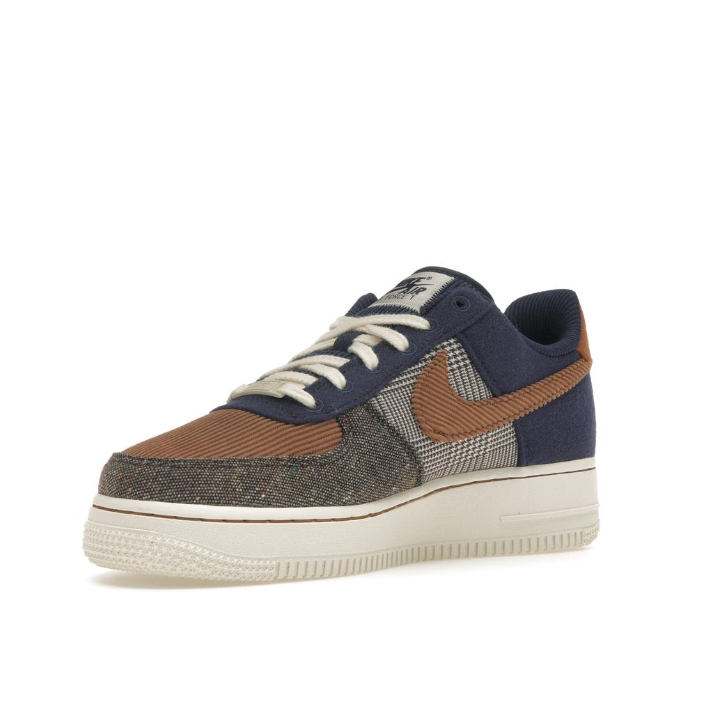 Nike Air Force 1 07 Premium Tweed Corduroy Men Sneakers Brown Midnight-Navy Ale-Brown FQ8744-410
