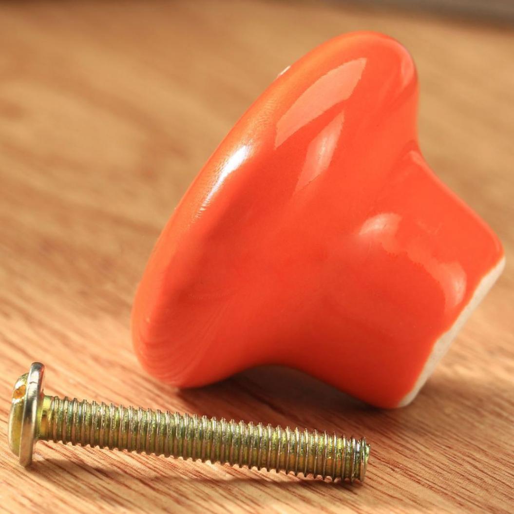 

Модная керамическая ручка для декора кухонной двери, шкафа, ящика оранжевый