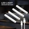 4 Multi Size Magnetic LED Motion Sensor Lights, Rechargeable Cabinet Lights,used for Bedrooms,kitchens,corridors,stairs,wardrobes,garages,bathrooms