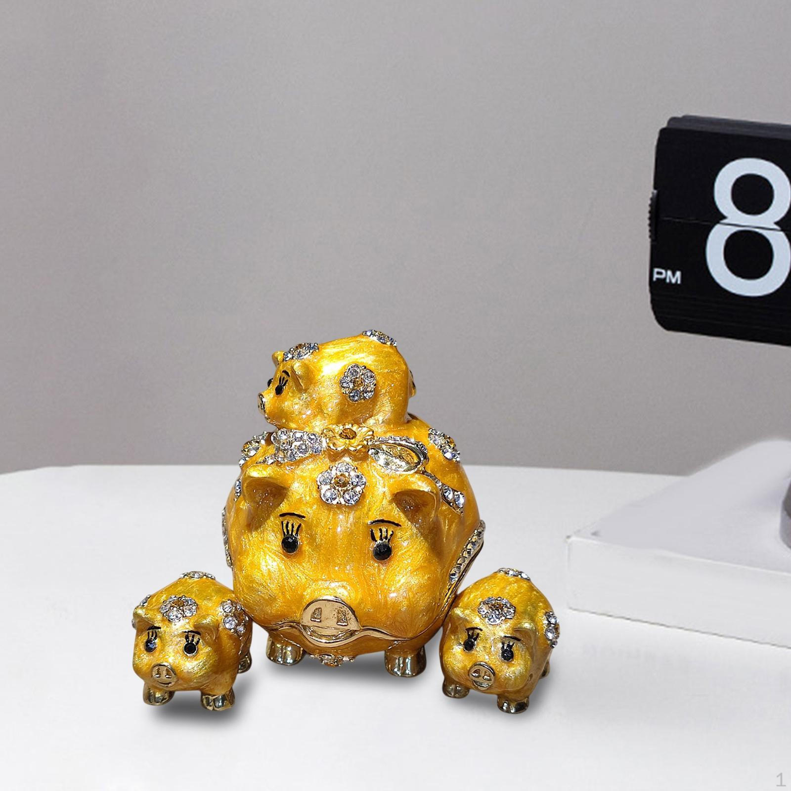 Box Enameled Jewelry Hand Painted золотой