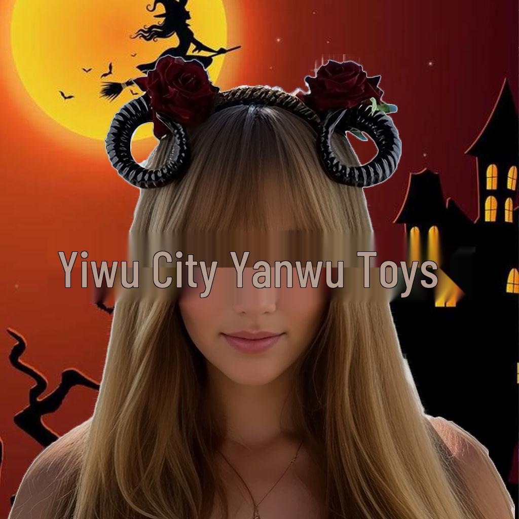 Chuunibyou Gothic Lolita Sheep Horn Hairpin - Soft Girl Headdress for Comic Con & Halloween