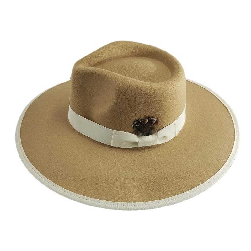 Stylish Wide Border Hat Sun Protecting Fashionable Hat British Styles Hat for Holiday Celebrations
