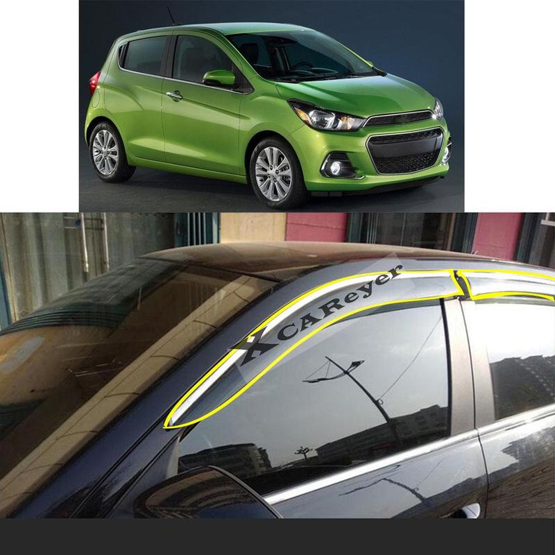 For CHEVROLET Spark 2010 2011 2012 2013 2014 2015 2016 2017 2018 Car Sticker Plastic Window Glass Wind Visor Rain/Sun Guard Vent