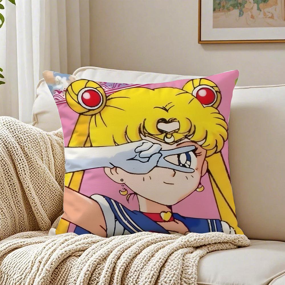 anime magical SSailor MMoon Cushion Cover Pillowcase Antidustmite living Room Sofa Decor Cushion Room