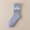 Female Autumn and Winter Thickened Warm Stripe Absorbs Perspiration Home Floor In Tube Socks