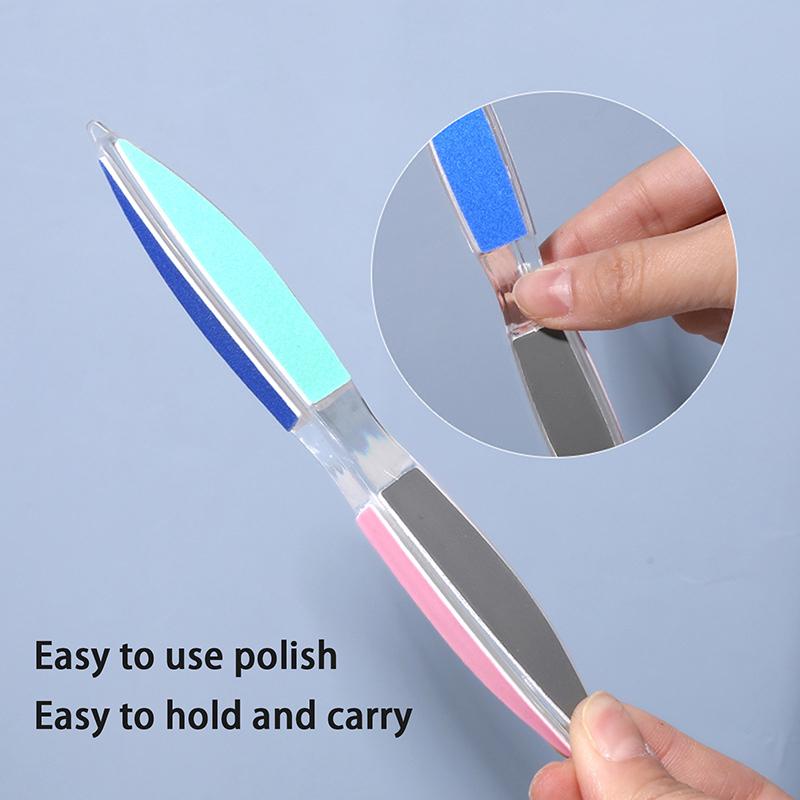 

Pedicure Tool Nail Art File Metal Cuticle Pusher Remover Double Sided Scrub Buffer Grinding Manicure