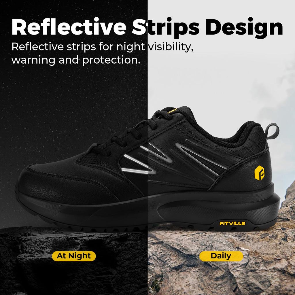 [FitVille] Mountaineering Trekking Shoes Men's Wide Waterproof 29.5 Cm E4