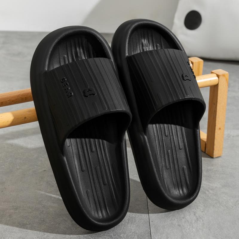 

Высококачественные мужские тапочки с дизайном медведя, летние тапочки из ЭВА с мягкой толстой подошвой, модные тапочки для дома, сандалии для пляжа 44-45